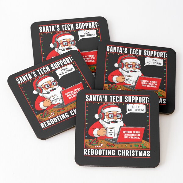 Item preview, Santa's Tech Support Rebooting Christmas Santa Claus IT Ugly Xmas Sweater designed and sold by jakaun.