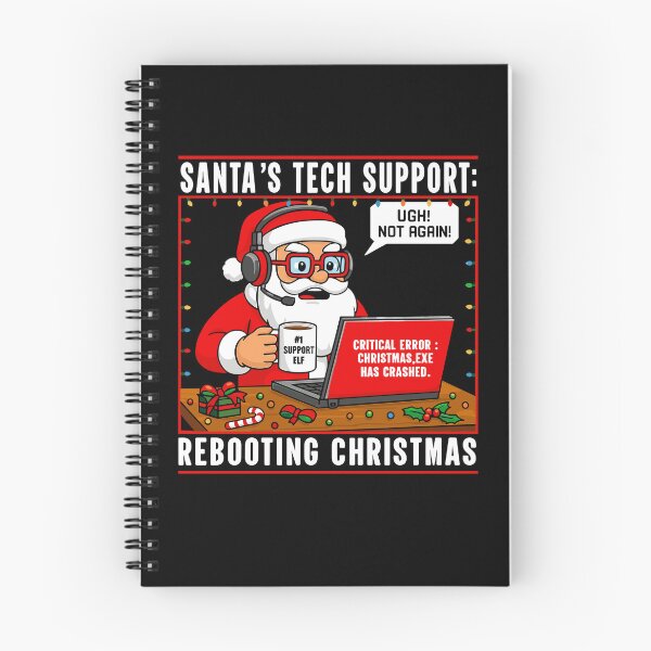 Item preview, Santa's Tech Support Rebooting Christmas Santa Claus IT Ugly Xmas Sweater designed and sold by jakaun.