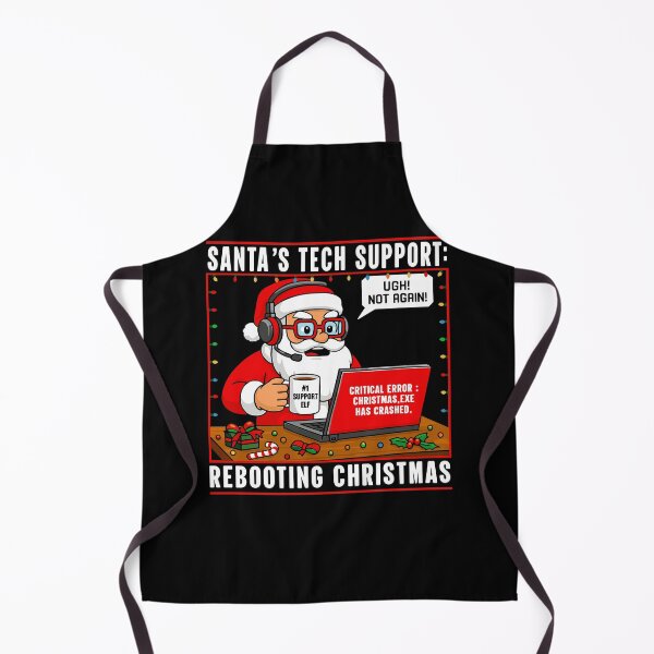 Item preview, Santa's Tech Support Rebooting Christmas Santa Claus IT Ugly Xmas Sweater designed and sold by jakaun.