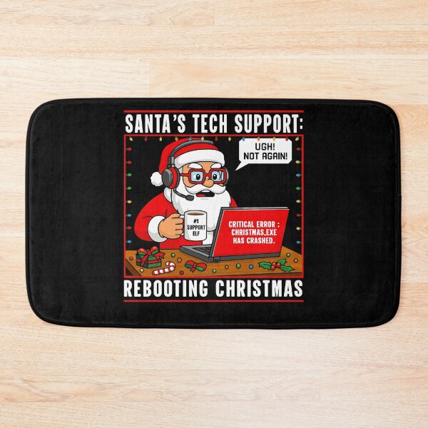 Item preview, Santa's Tech Support Rebooting Christmas Santa Claus IT Ugly Xmas Sweater designed and sold by jakaun.