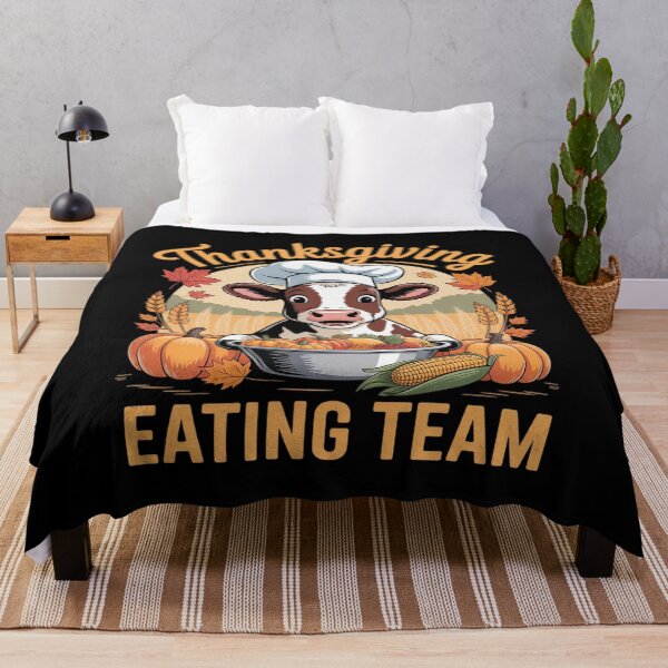 Item preview, Thanksgiving Eating Team Cute Cow As Chef Fall Pumpkins designed and sold by ryukaizox1.