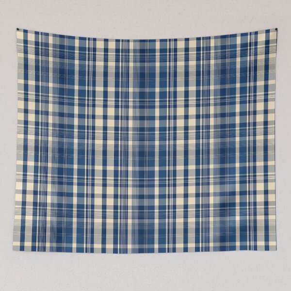 Item preview, Blue Boro and Sashiko Plaid Seamless Repeat designed and sold by Sharon Schwalbe.