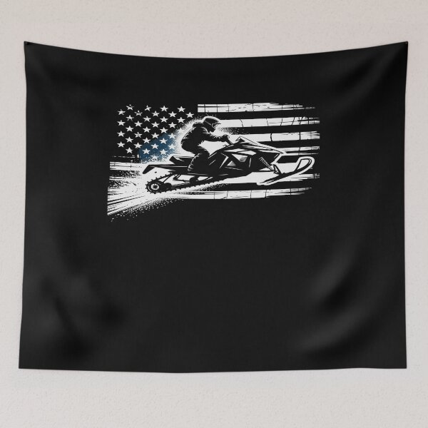 Item preview, 4th Of July USA Flag Snowmobile Snow Mobile designed and sold by itsnothatweird.