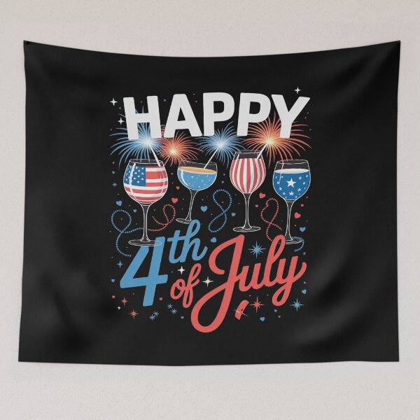 Item preview, 4Th Of July Usa Flag Wine Glasses Patriotic Men Women designed and sold by itsnothatweird.