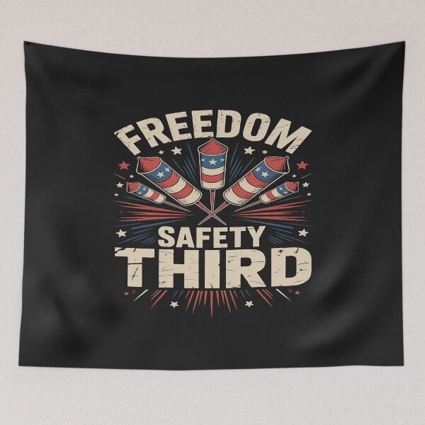 Item preview, 4th of July USA Freedom First Safety Third Fireworks designed and sold by itsnothatweird.