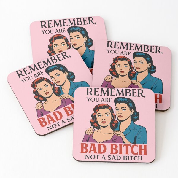 Item preview, Funny Retro Quote Remember You Are A Bad Bitch Not a Sad Bitch designed and sold by legendaryskins.
