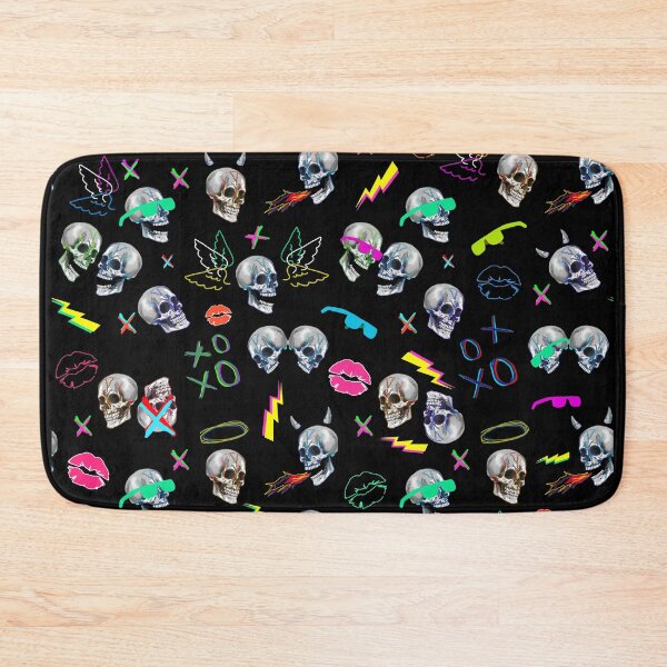 Item preview, Punk Skull Party Pattern - original digital art xoxo cool cats only designed and sold by NonDecafArt.