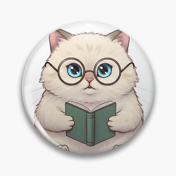 Item preview, Smart White Cat Reading a Book designed and sold by saiful020.