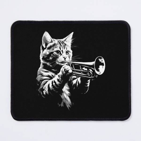 Item preview, Cat Playing Trumpet Vintage Jazz Musician Trumpeter designed and sold by TashiaJerrie.