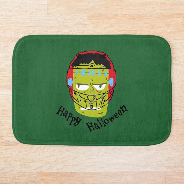 Item preview, "Happy Halloween" Frankenstein Motocross Helmet - Monster Rider Graphic designed and sold by Childish by Design.