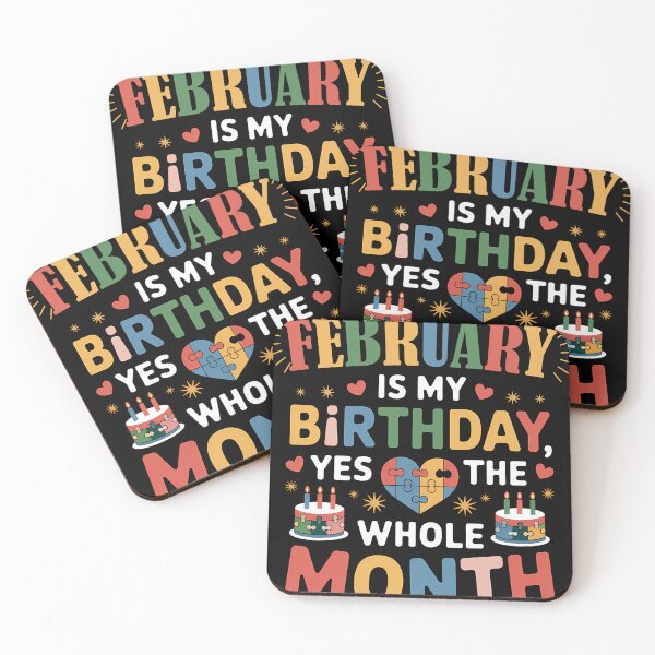Item preview, February Birthday Puzzle Heart Birthday Month Design designed and sold by KristenosNehk.