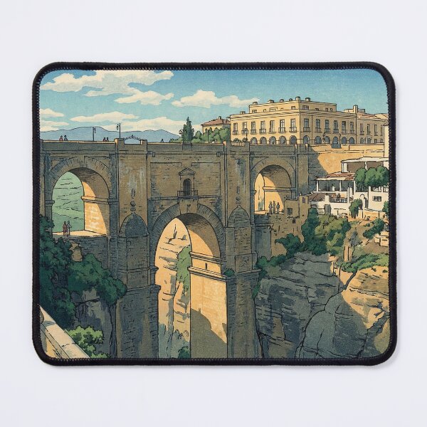 Item preview, Puente Nuevo bridge Japanese Woodblock Print designed and sold by Takeda-art.