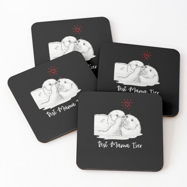 Item preview, Best Mama Ever. Sea Otter Mother and Baby Otter design designed and sold by SofikoDesigns.