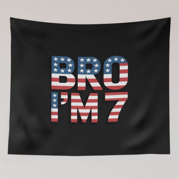 Item preview, 7th Birthday Boy Bro I’m 7 Years Old 4th of July USA Flag designed and sold by itsnothatweird.