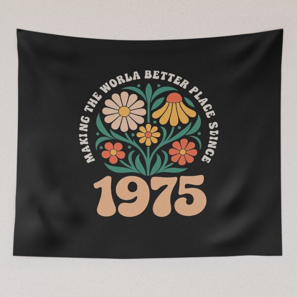 Item preview, 50 Years Old Vintage 1975 50th Birthday Tee Wildflower Women designed and sold by itsnothatweird.
