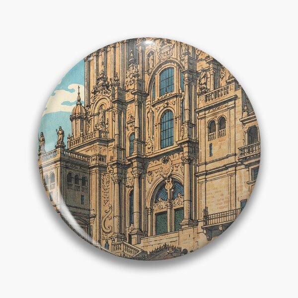 Item preview, Santiago de Compostela Cathedral Japanese Woodblock Print designed and sold by Takeda-art.
