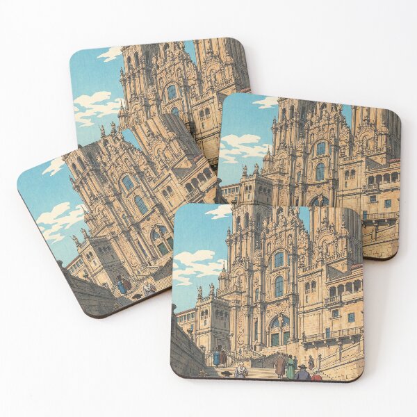 Item preview, Santiago de Compostela Cathedral Japanese Woodblock Print designed and sold by Takeda-art.