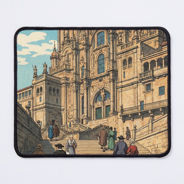 Item preview, Santiago de Compostela Cathedral Japanese Woodblock Print designed and sold by Takeda-art.