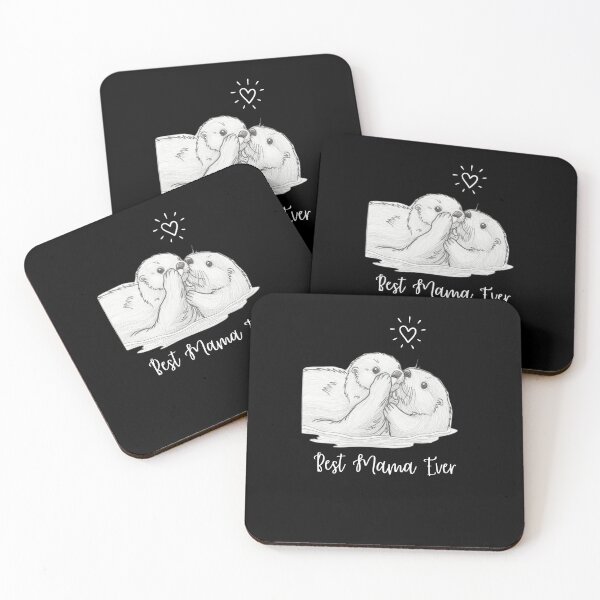 Item preview, Best Mama Ever. Sea Otter Mother and Baby Otter design designed and sold by SofikoDesigns.
