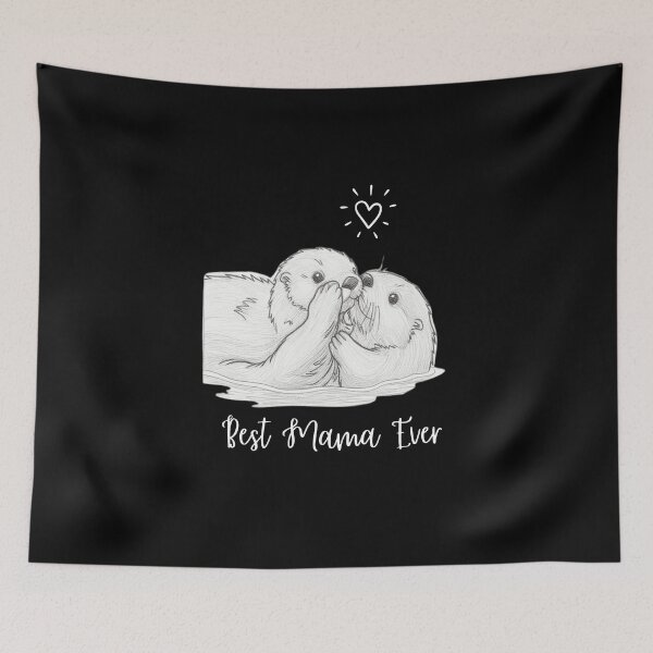 Item preview, Best Mama Ever. Sea Otter Mother and Baby Otter design designed and sold by SofikoDesigns.