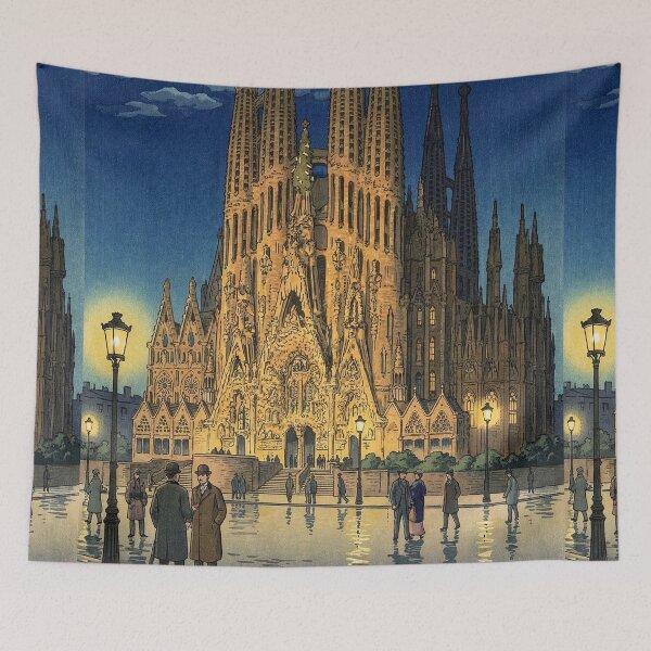Item preview, Sagrada Familia Japanese Woodblock Print designed and sold by Takeda-art.