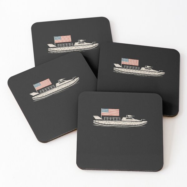 Item preview, Airboat 4th of July USA Flag Swamp Boat Fanboat Patriotic designed and sold by itsnothatweird.