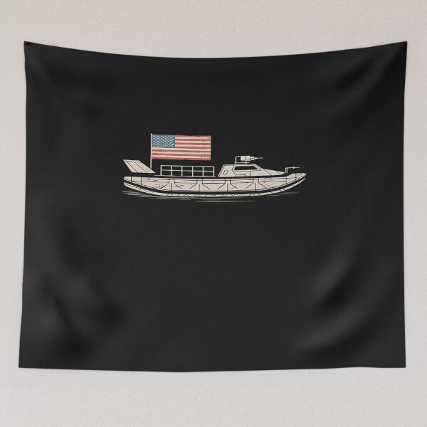 Item preview, Airboat 4th of July USA Flag Swamp Boat Fanboat Patriotic designed and sold by itsnothatweird.