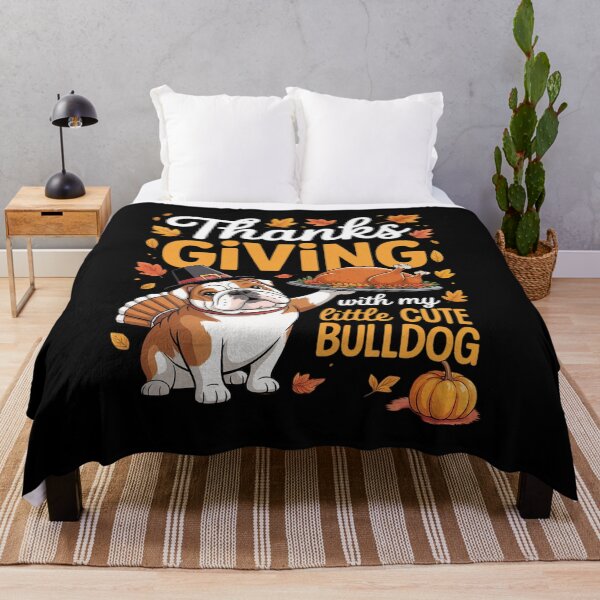 Item preview, Thanksgiving with My Cute Bulldog Roasted Turkey Autumn designed and sold by Rotasiin.