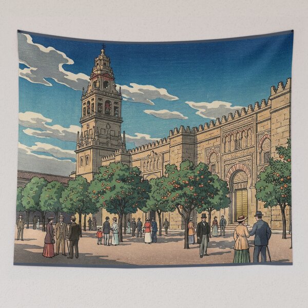 Item preview, Mosque Cathedral of Cordoba Japanese Woodblock Print designed and sold by Takeda-art.
