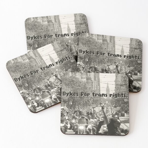 Item preview, Dykes for Trans Rights designed and sold by Elliot Edits Australia.