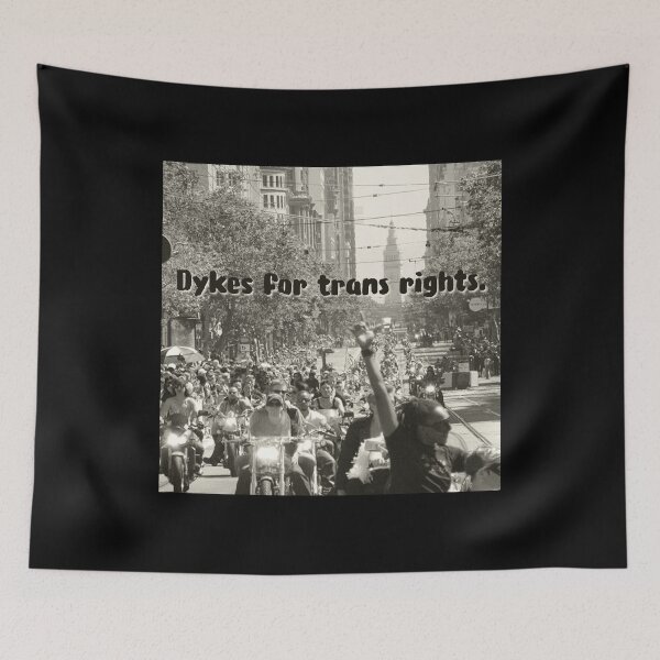 Item preview, Dykes for Trans Rights designed and sold by Elliot Edits Australia.