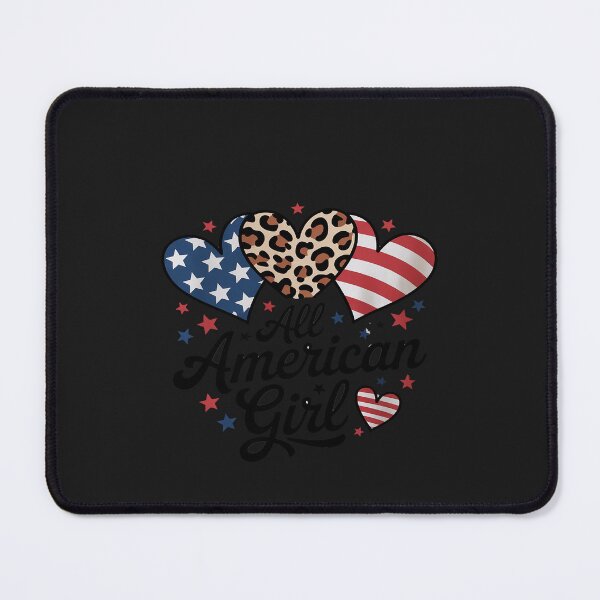 Item preview, All American Girl Leopard Heart 4th Of July USA Flag Women designed and sold by itsnothatweird.