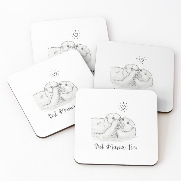 Item preview, Best Mama Ever. Sea Otter Mother and Baby Otter design. Sea Otter Mother and Baby Otter design designed and sold by SofikoDesigns.