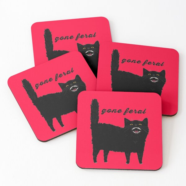 Item preview, Gone Feral Black Cat designed and sold by KilkennyCat Art.