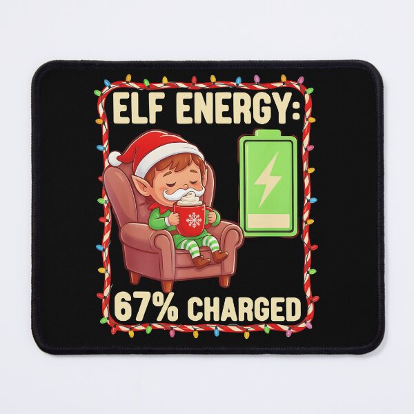 Item preview, Elf Mode 67% Charged Funny Christmas 6 7 Six Seven Meme designed and sold by pansak.