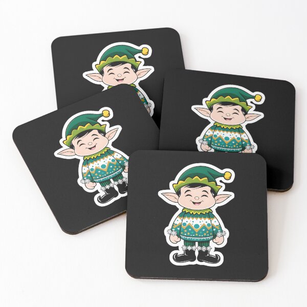 Item preview, Cheerful Cartoon Christmas Elf in Festive Sweater and Hat | Cute Holiday Sticker designed and sold by FestivityFinds.