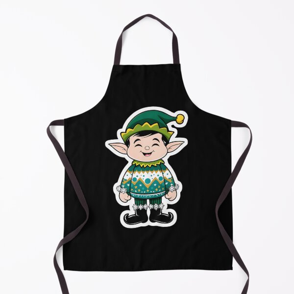 Item preview, Cheerful Cartoon Christmas Elf in Festive Sweater and Hat | Cute Holiday Sticker designed and sold by FestivityFinds.
