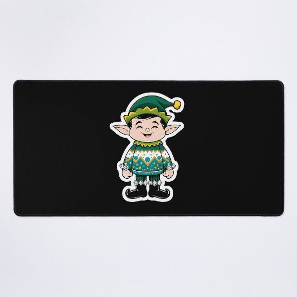 Item preview, Cheerful Cartoon Christmas Elf in Festive Sweater and Hat | Cute Holiday Sticker designed and sold by FestivityFinds.