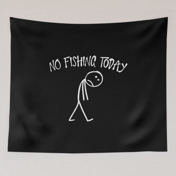 Item preview, No Fishing Today Funny Sad Face Anglers Fishermen Minimalist designed and sold by DanielleTonia.