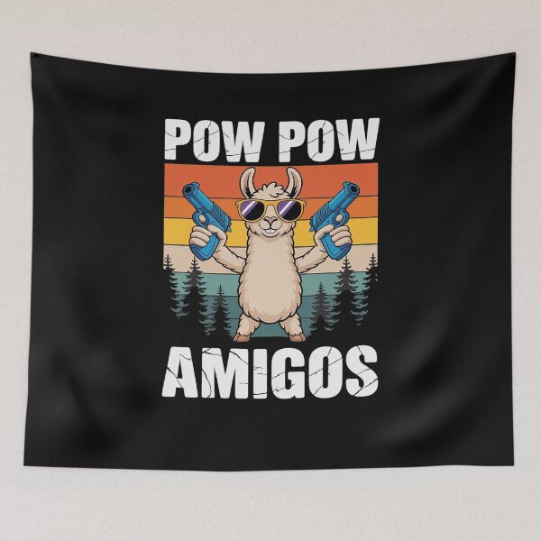 Item preview, Alpaca POW POW AMIGOS Retro Lama Funny Alpacas designed and sold by procionartss.