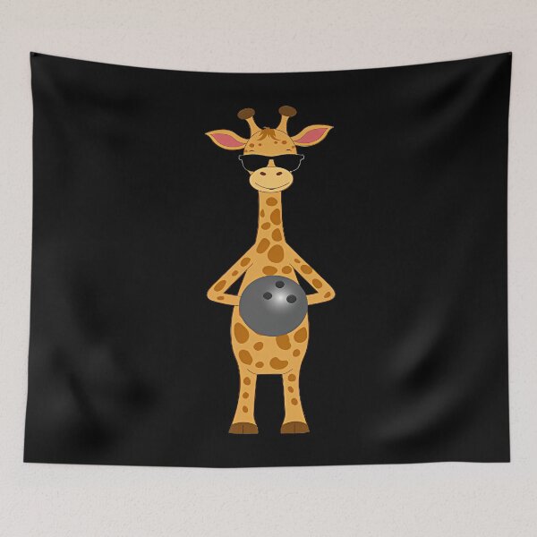 Item preview, Funny Giraffe Wearing Sunglasses Tenpin Bowling designed and sold by RuthSheila.