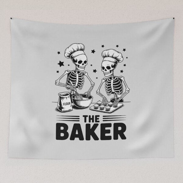 Item preview, The Baker Skeletons Fun Cooking Halloween for Baking Lovers designed and sold by Rotasiin.