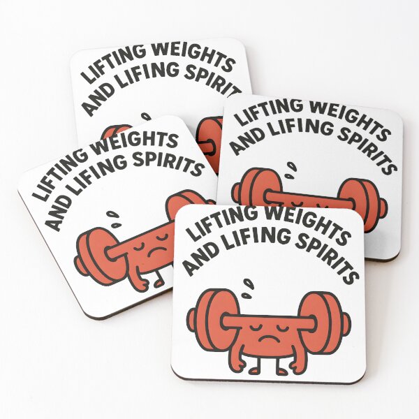 Item preview, Lifting Weights and Lifting Spirits Funny Gym T-Shirt Dumbbell Gift designed and sold by VectorVerseHub.