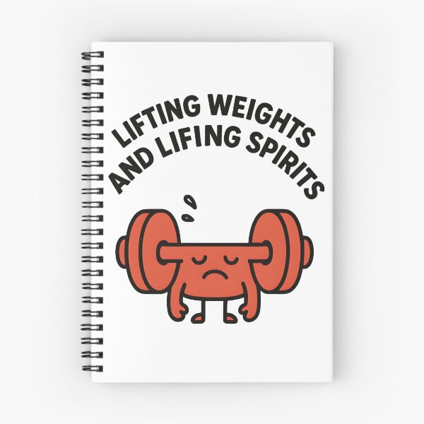 Item preview, Lifting Weights and Lifting Spirits Funny Gym T-Shirt Dumbbell Gift designed and sold by VectorVerseHub.