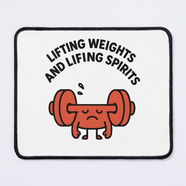 Item preview, Lifting Weights and Lifting Spirits Funny Gym T-Shirt Dumbbell Gift designed and sold by VectorVerseHub.