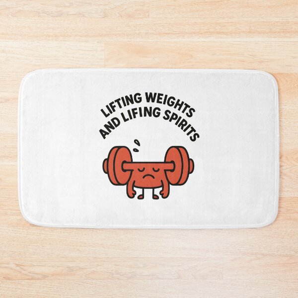 Item preview, Lifting Weights and Lifting Spirits Funny Gym T-Shirt Dumbbell Gift designed and sold by VectorVerseHub.