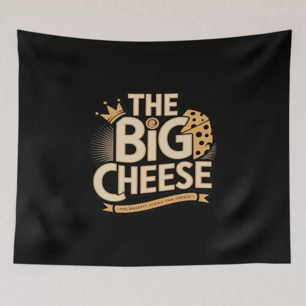 Item preview, The Big Cheese Typography Cheesy Humor designed and sold by Rotasiin.