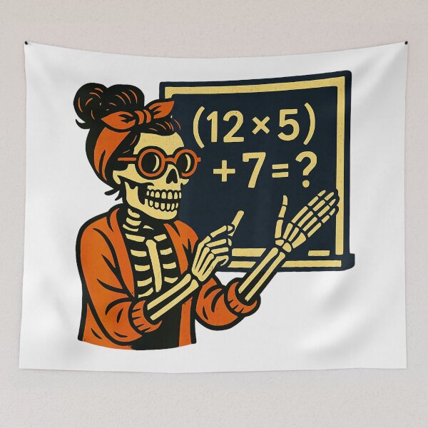 Artikelvorschau, 67 Lehrer Halloween Skelett Sechs Sieben Meme Gehirnfäule Mathe entworfen und verkauft von gladysenglish.