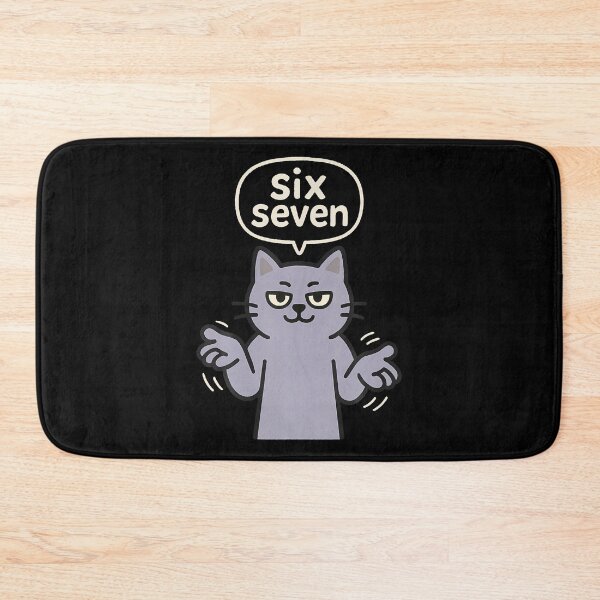 Item preview, 67 Six Seven 6-7 Purple Cat - Funny Kid Gaming Brainrot Meme designed and sold by DollieMichele.