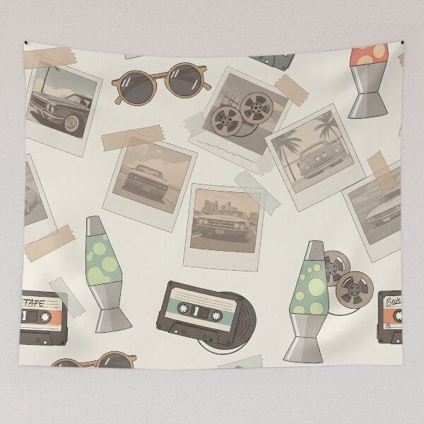Item preview, Retro Memories Pattern designed and sold by Kaleidoscope Print.